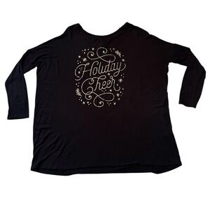 Acting Pro Black Long Sleeve Top Holidays Cheer size 3x